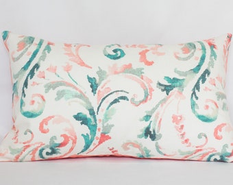 The Pillow Collection P18-ROB-PEONYVINE-CORAL-C100 Iniabi Floral Pillow Coral The Pillow Collection P18-ROB-PEONYVINE-CORAL-C100 Iniabi Floral Pillow Coral