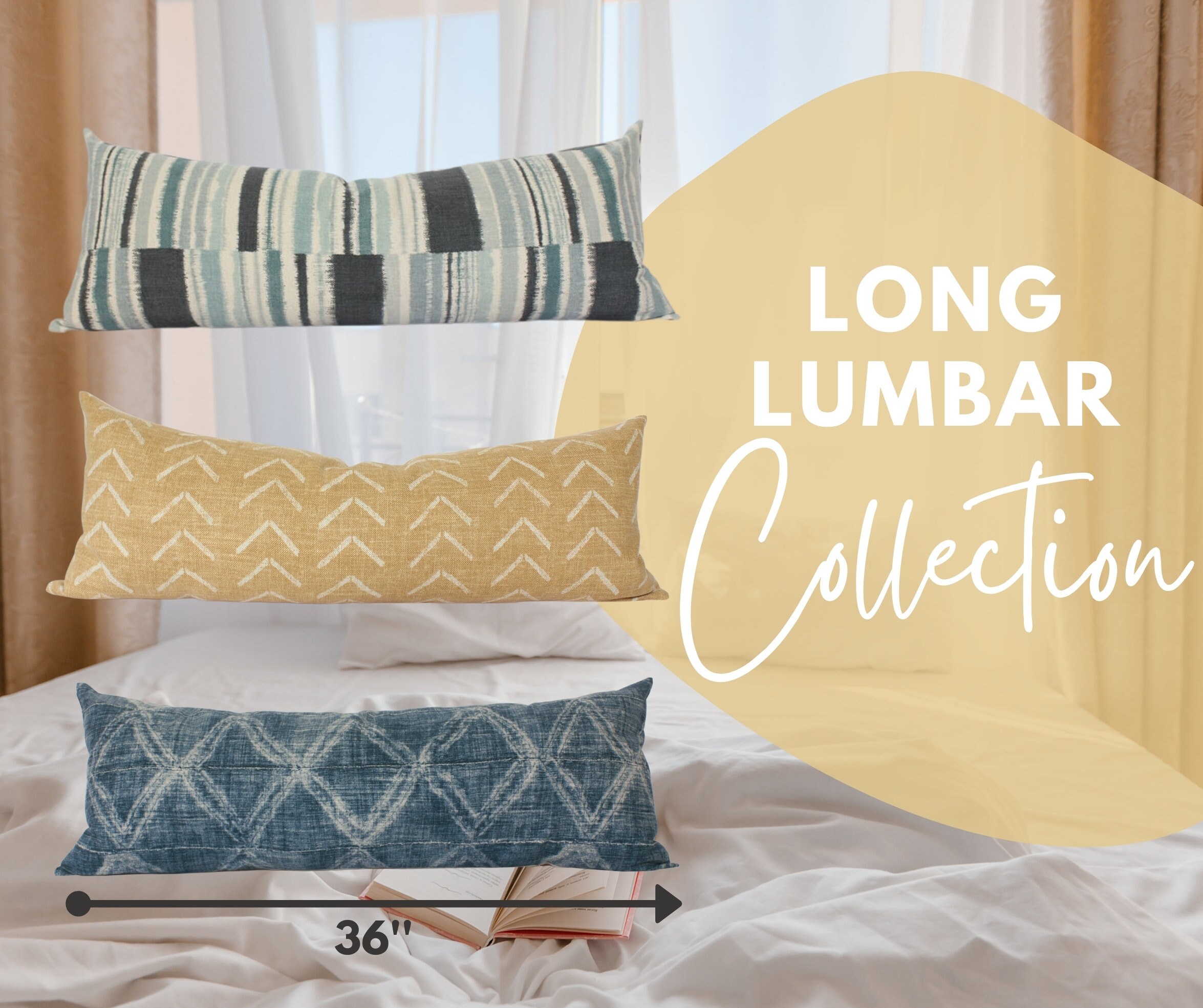 11 Long Lumbar Pillows for a Stylish Bed