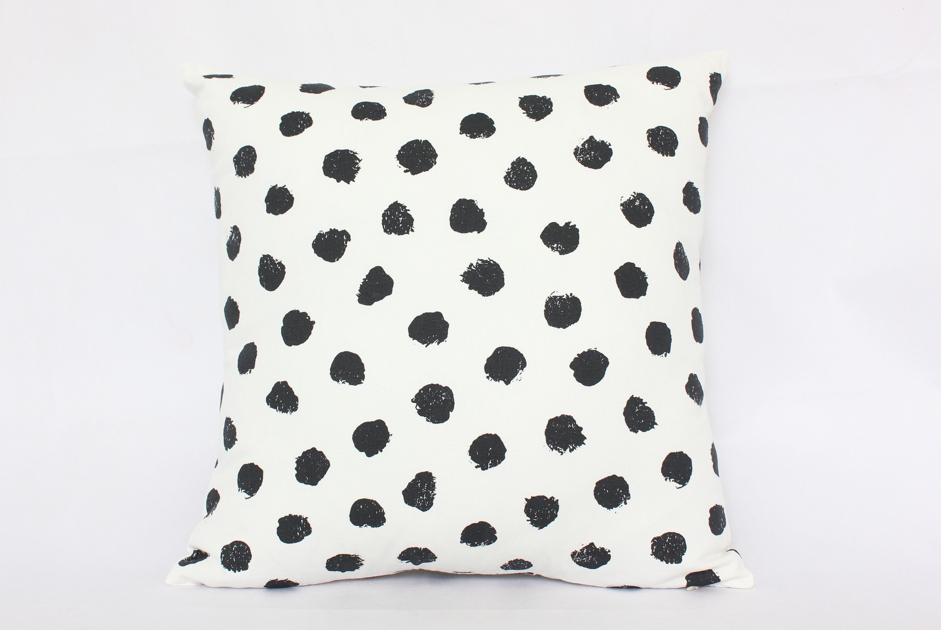 Polka Dot Pillow Covers 18x18 Black and White Throw Pillow 20x20 Polka Dot Throw Pillow Black and White Polka Dot Pillow White Pillow Etsy UK