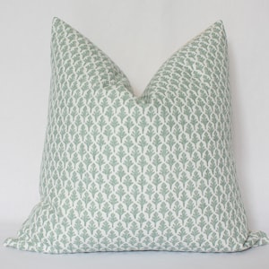 Sage Green Floral Pillow, Sage Green Throw Pillow 20x20, Neutral