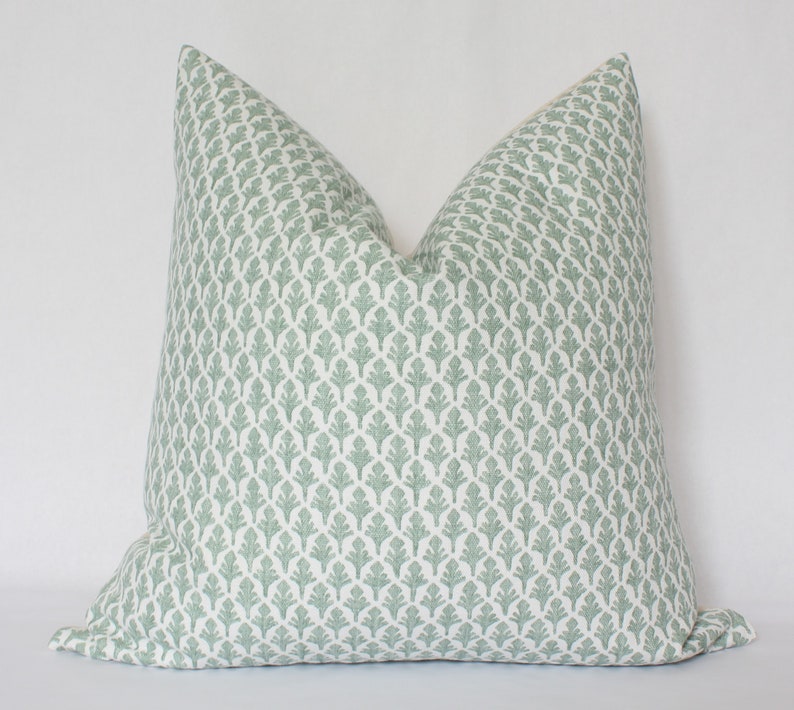 Sage Green Floral Pillow Sage Green Throw Pillow 20x20 Etsy