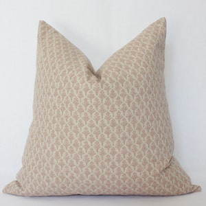 Neutral Floral Pillow Cover, Blush Pillow Cover, Throw Pillow, Blush Floral Throw Pillow, Designer Pillow Cover Blush || Lotus Blush