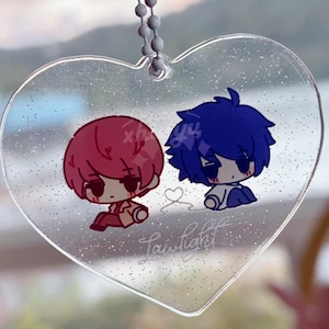 Lawlight Glitter Heart Acrylic Charm