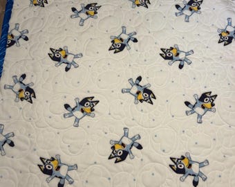 quilted throw Bluely