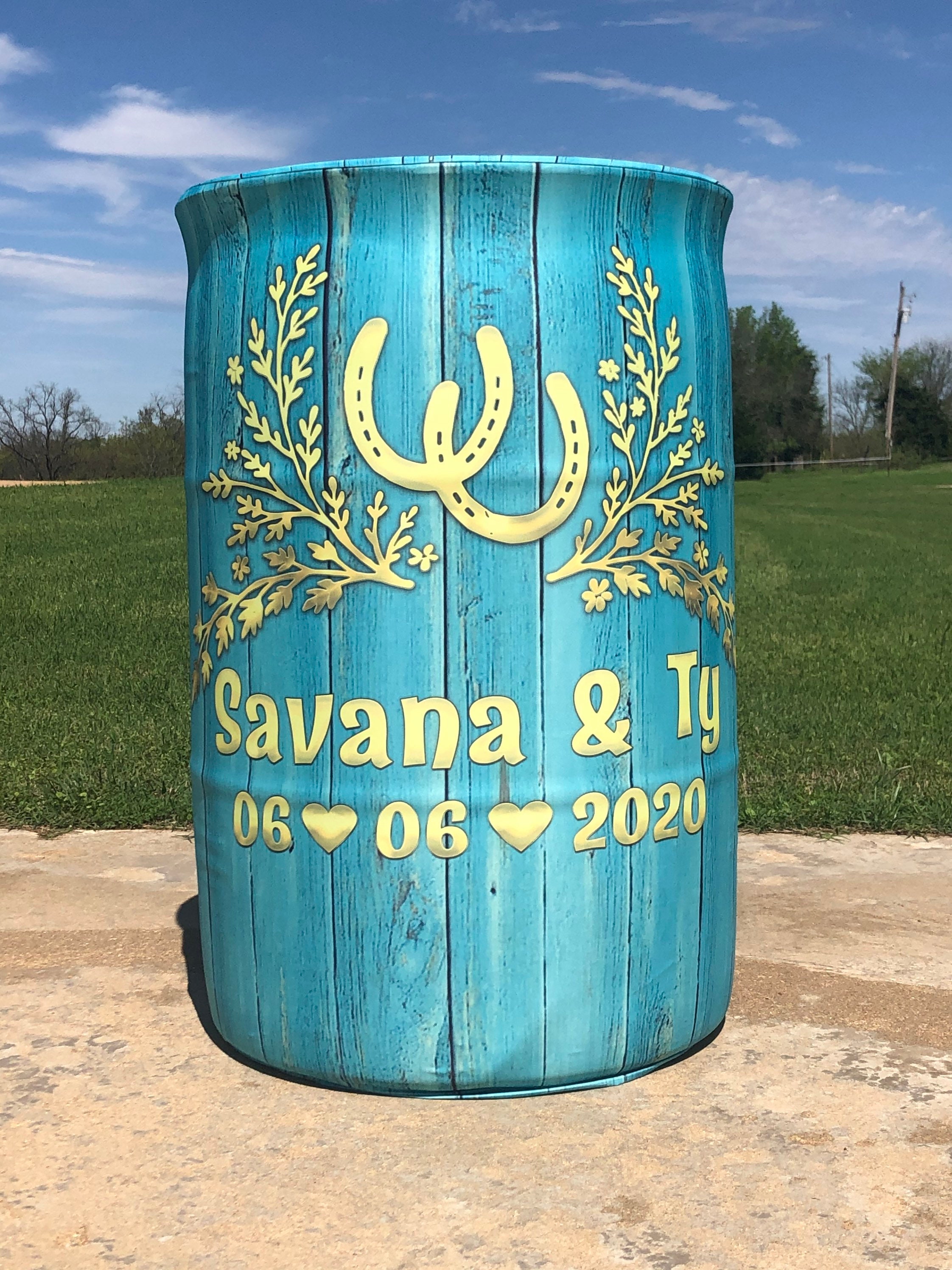 Set of 4 Custom Barrel Covers or Garbage Can Covers Etsy