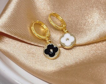 Yin and Yang Gold Earrings