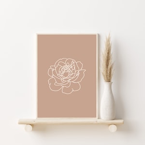 White Peony Botanical Print, Digital Download For Print, TCM, Naturopathic Medicine, Herbalism, ND Wall Art