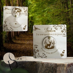 Annonce carte  demande parrain marraine en bois