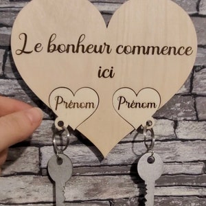 Accroche clé personnalisé en bois