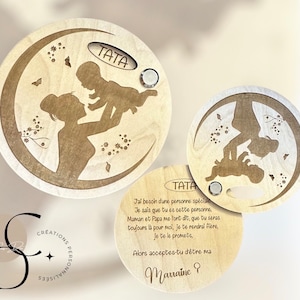 Request for wooden GODMOTHER theme with baby