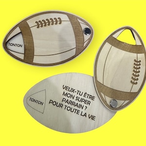 Demande parrain en bois ballon RUGBY