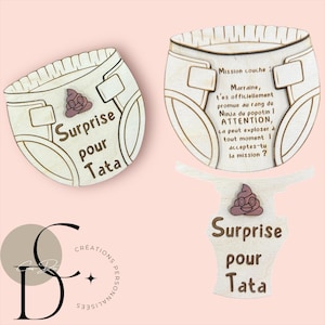 Carte  demande parrain marraine thème couche