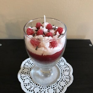 Raspberry Dessert Parfait Candle