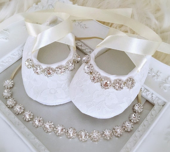 Satin baby shoes clearance christening