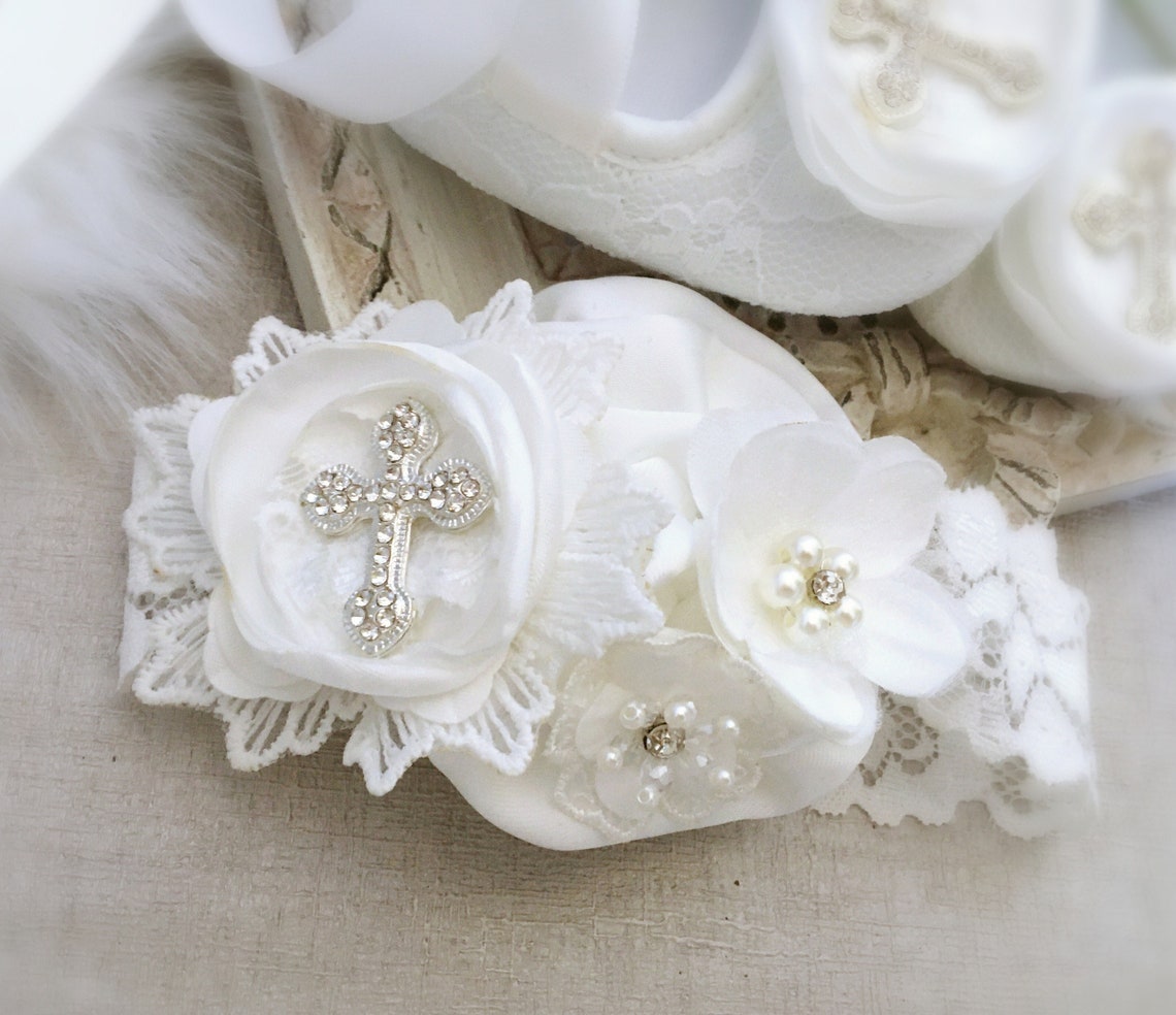 Baby Girl Baptism Shoes in OFF WHITE Baby Christening Shoes Etsy UK
