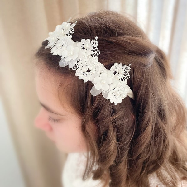 Holy Communion Headband / Flower Girl Headband / Alice Band / Baptism Headband / Wedding Headband / Bridesmaids Headband / Ring Bearer Band