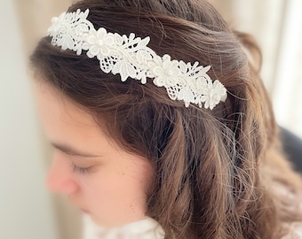 Holy Communion Headband / Flower Girl Headband / Alice Band / Baptism Headband / Wedding Headband / Bridesmaids Headband / Ring Bearer Band