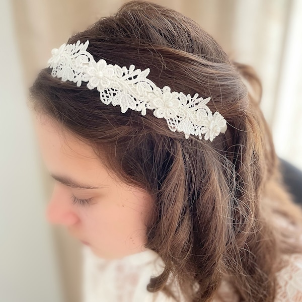 Holy Communion Headband / Flower Girl Headband / Alice Band / Baptism Headband / Wedding Headband / Bridesmaids Headband / Ring Bearer Band