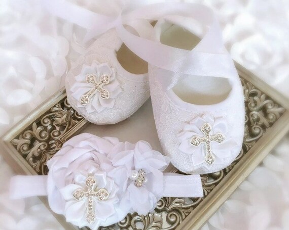 white christening shoes girl