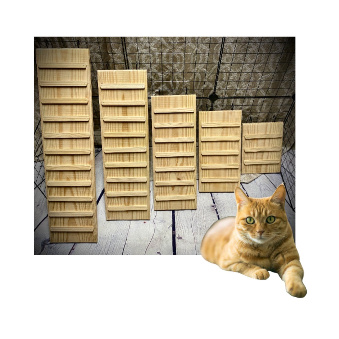 Outdoor Pine Cat Ramp With Sides: 10-70