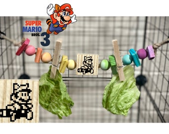 Super Mario Brother 3 Small pet Chew Toy 12" long This is a garland forager Great for a hamster, hedgehog, gerbil, guinea pig, rabbits