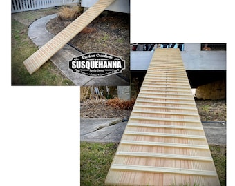 11 inch WIDE OutDoor Chicken coop ramp, 2-6 Feet Long Works well with Eglu Cube and Eglu Go Up Idea as a chicken ladder for your roost 24_1
