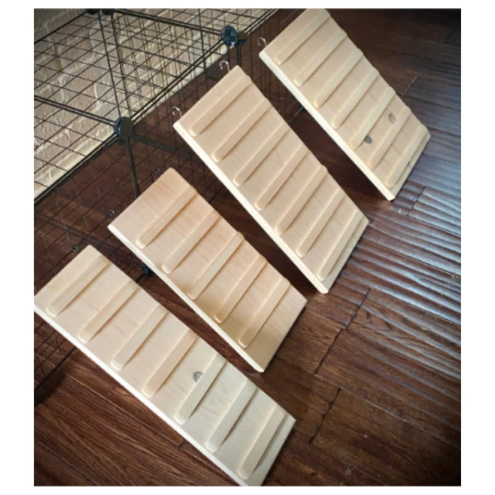 Indoor Bird Ramp With Sides: Kiln Dried Pine, Treaded - Etsy