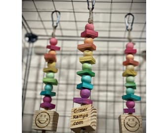 Rainbow Strand Garland Chew Toy 12" long small pets Great for rabbit, hamster, hedgehog, gerbil, guinea pig, mice, chewing