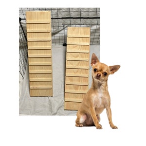 Handcrafted Small Dog Ramp with Sides, Kiln-Dried Pine