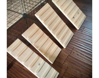 Guinea Pig Ramp: Indoor Pine Wood Ramp with Sides