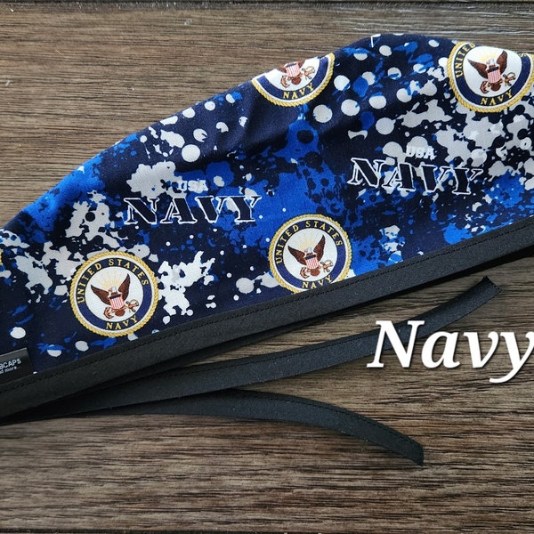 Navy Camo - Surgical Scrub Caps