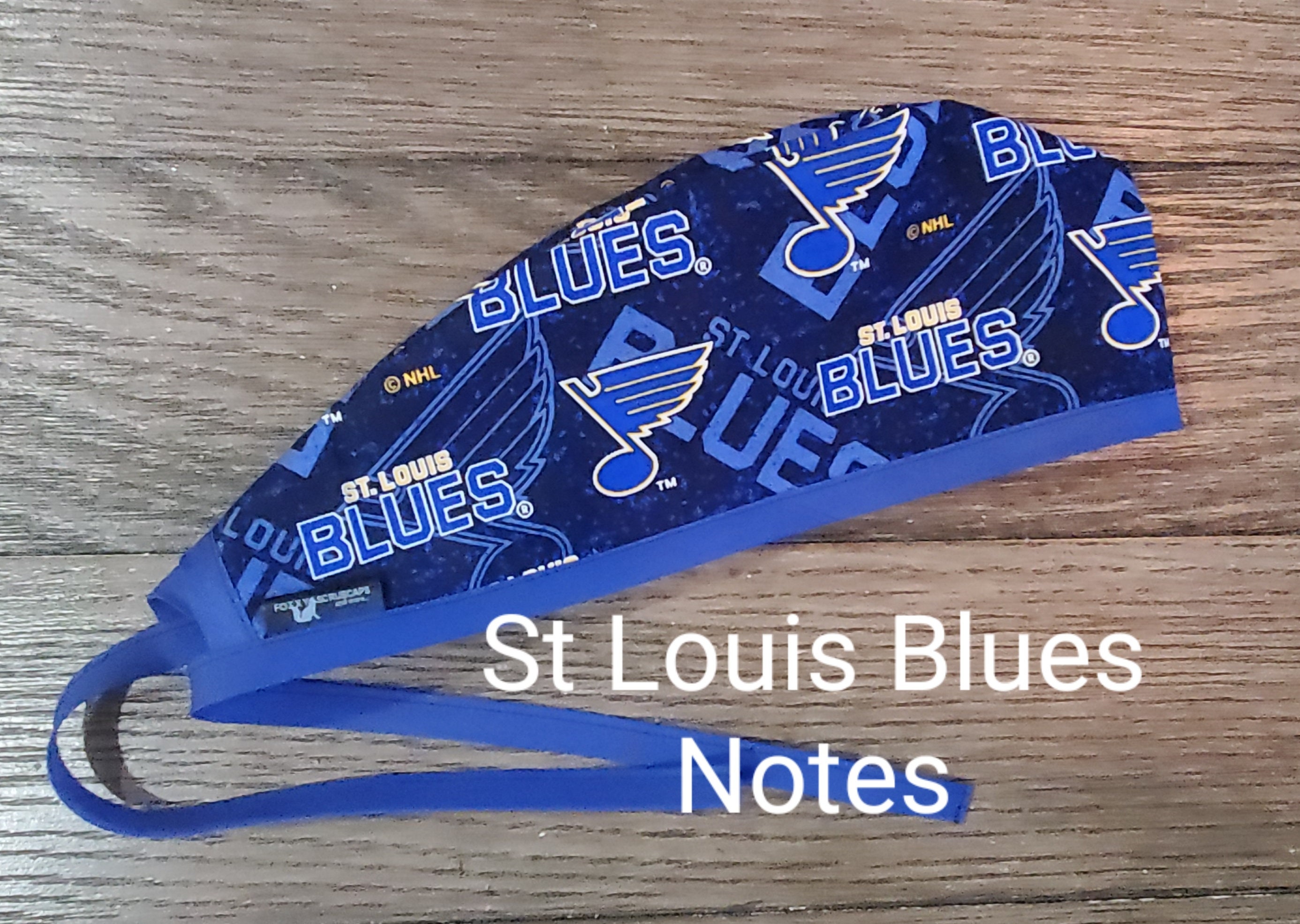 St Louis Blues Note Surgical Scrub Cap