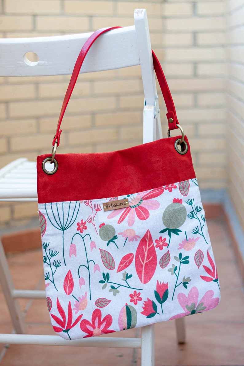 Sac Fourre-tout Femme En Cuir Bordeaux - Style Vintage Tendance - Doublure Tissu Rouge - Neuf Sans étiquette