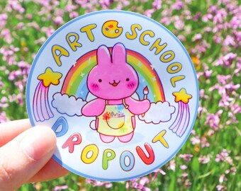 Art School Dropout Kawaii Bunny sticker