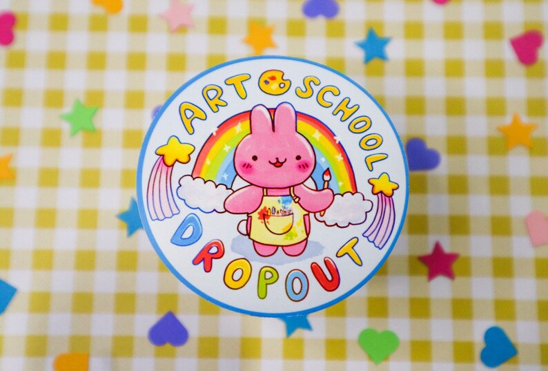 Art school dropout kawaii sticker