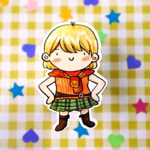 Chibi Ashley Graham Resi 4 , resident evil, anime chibi sticker