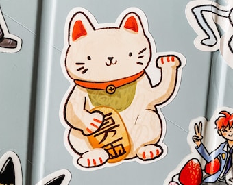 Kawaii Lucky Cat Sticker