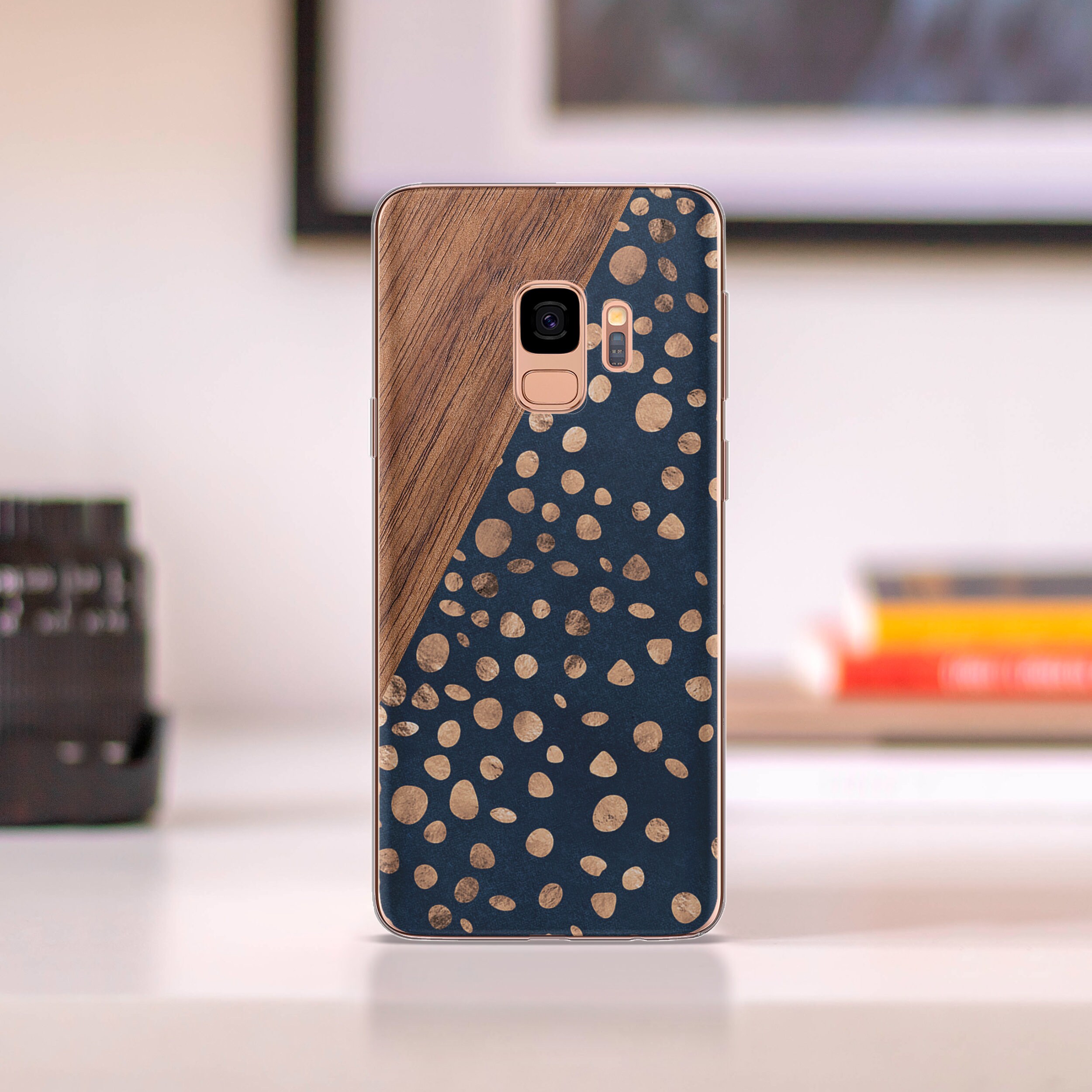 Wood Pixel 4 Phone Case Gold Dots Google Pixel 4xl Best Google Etsy