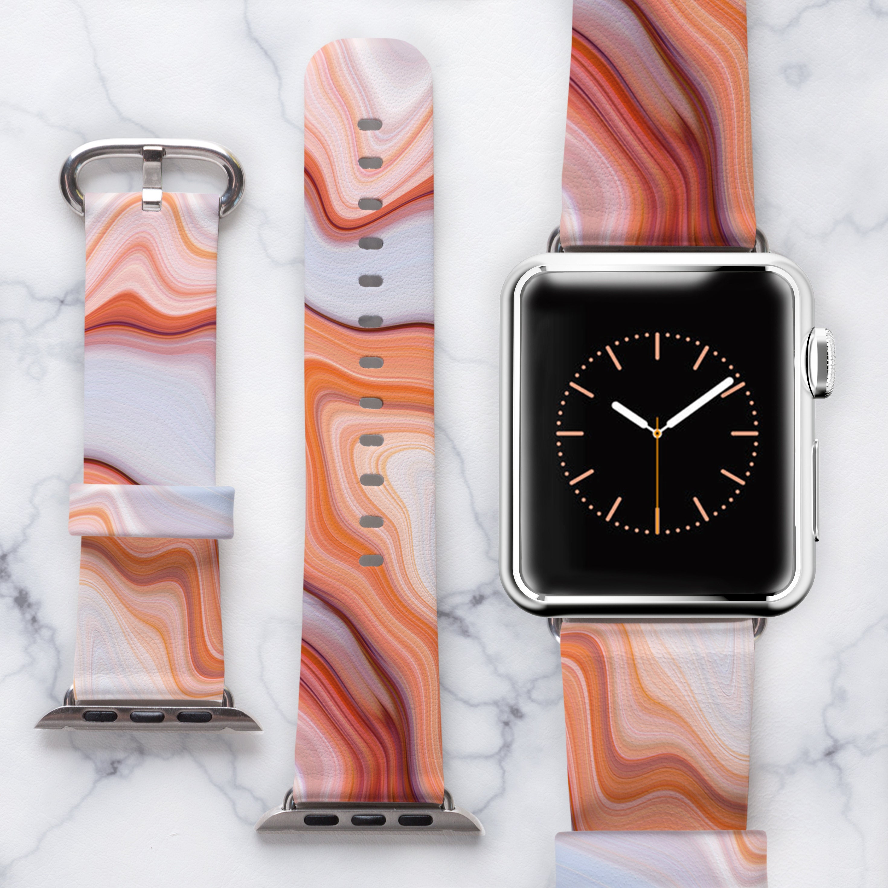Marble apple watch band 42mm hot sale