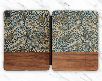 Floral iPad 10.2 2020 8th Generation Stand Cover Wooden Design iPad 10.2 2019 7 Gen iPad Smart Cover iPad Air 3 2019 iPad Air 2 NC0616