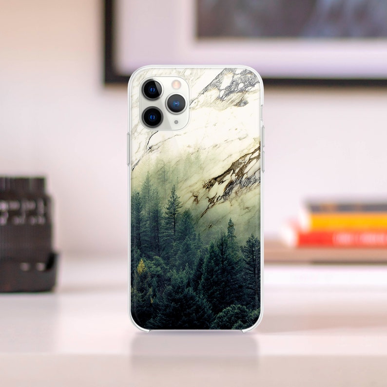 Forest iPhone 11 Pro Cases Thin iPhone 11 Case Pine Trees iPhone Xs Max Phone Case Marble iPhone Xr Case Cute iPhone 6/7/8 Case NC0076 