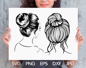 Bun SVG Hairstyle Svg Top Knot SVG Hair Bun Svg Cutting File - Etsy Bun SVG Hairstyle Svg Top Knot SVG Hair Bun Svg Cutting File - Etsy