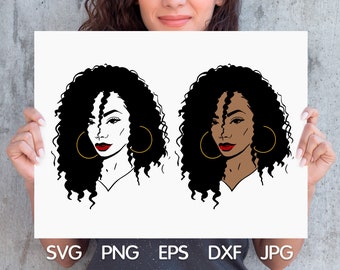 Black Woman Svg Funky Woman Svg Curly Hair Svg African Svg African Woman Svg African Girl Svg Afro Woman Svg Afro Girl Svg Afro Svg NC0139