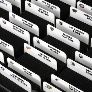 Sort Cards by Professional Hockey Teams | Card Dividers w/ FREE NHL Labels | Vertical
