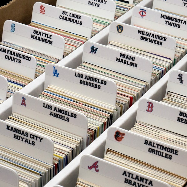 Baseball Card Box Dividers Etsy