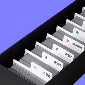 Sort MTG by Basic Lands | Trading Card Dividers w/ FREE Labels | Horizontal