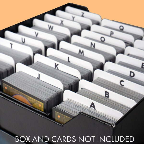 Card Dividers with Alphabet Labels | Vertical