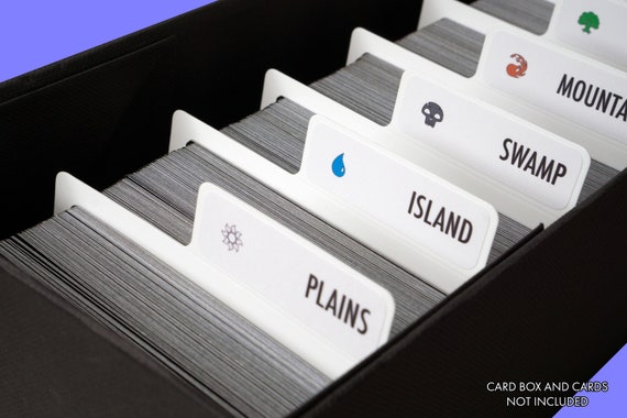 Sort MTG by Basic Lands | Trading Card Dividers W/ FREE Labels | Horizontal  - Etsy