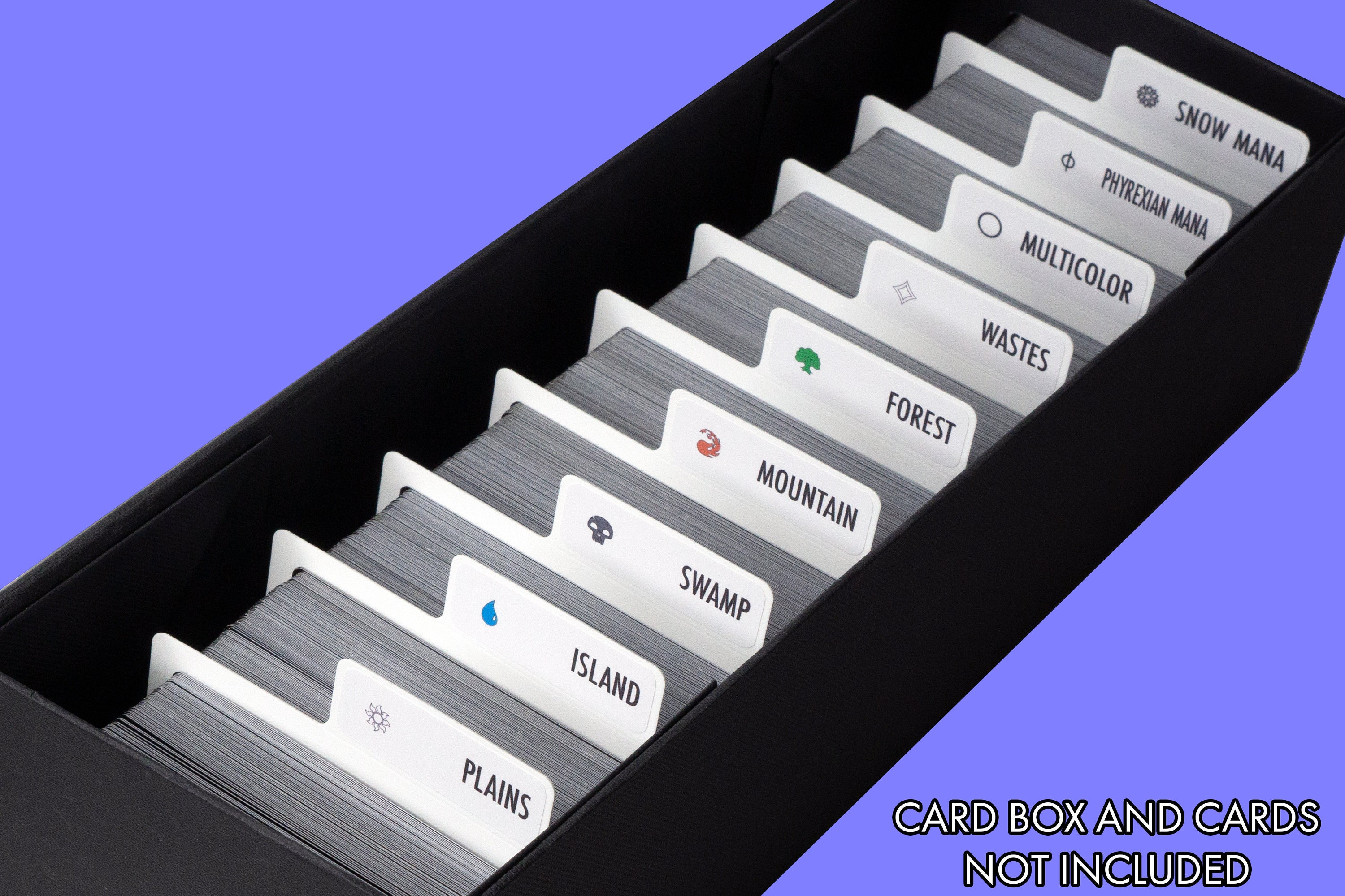 Sort MTG by Basic Lands | Trading Card Dividers W/ FREE Labels | Horizontal  - Etsy