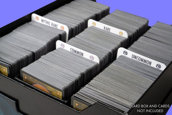 Sort MTG by Card Rarities | Trading Card Dividers W/ FREE Labels | Vertical  - Etsy